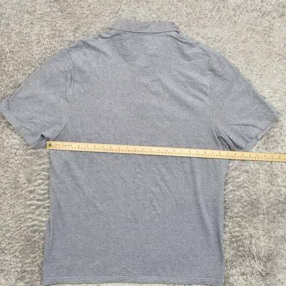 Buffalo David Bitton Men's Adult Size 2XL Polo Classic Gray Cotton Short Sleeve - Picture 2 of 8